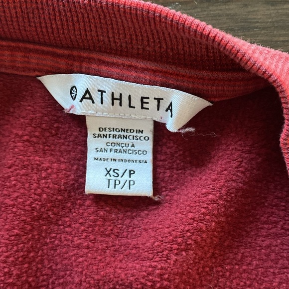 Athleta Red Long Sleeve Sweatshirt - Picture 5 of 6